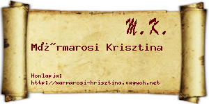 Mármarosi Krisztina névjegykártya