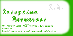 krisztina marmarosi business card